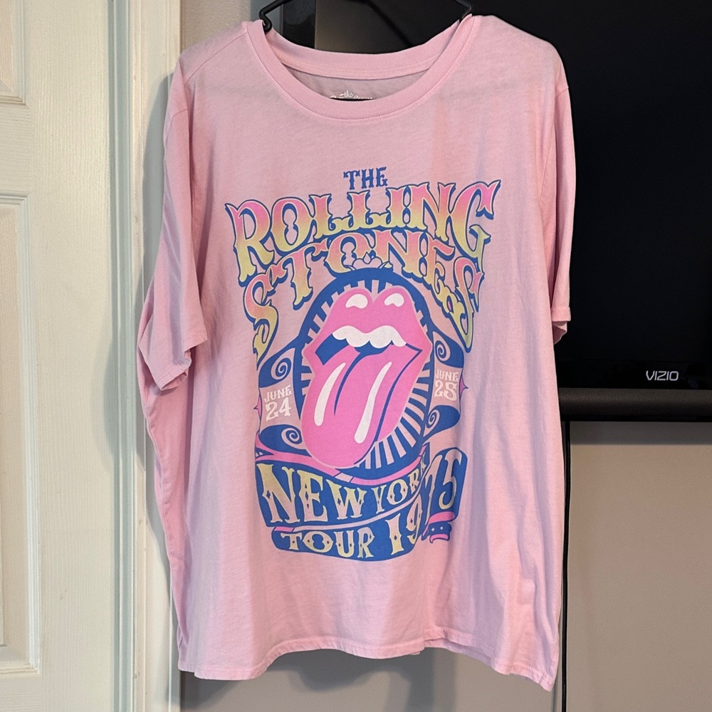 The Rolling Stones Pink Graphic Tee